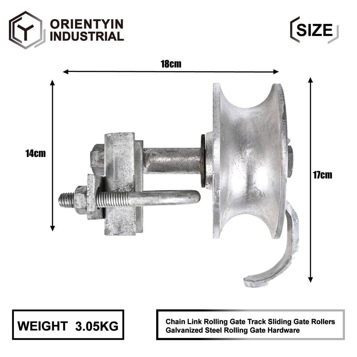 Heavy-Duty Galvanized Steel Gate Hinge/Bracket - Reliable and Robust Mounting Solution for Gates and Fences