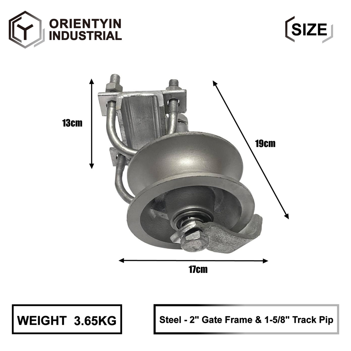 Heavy-Duty Swivel Gate Wheel Set with Spring-Loaded Shock Absorption
