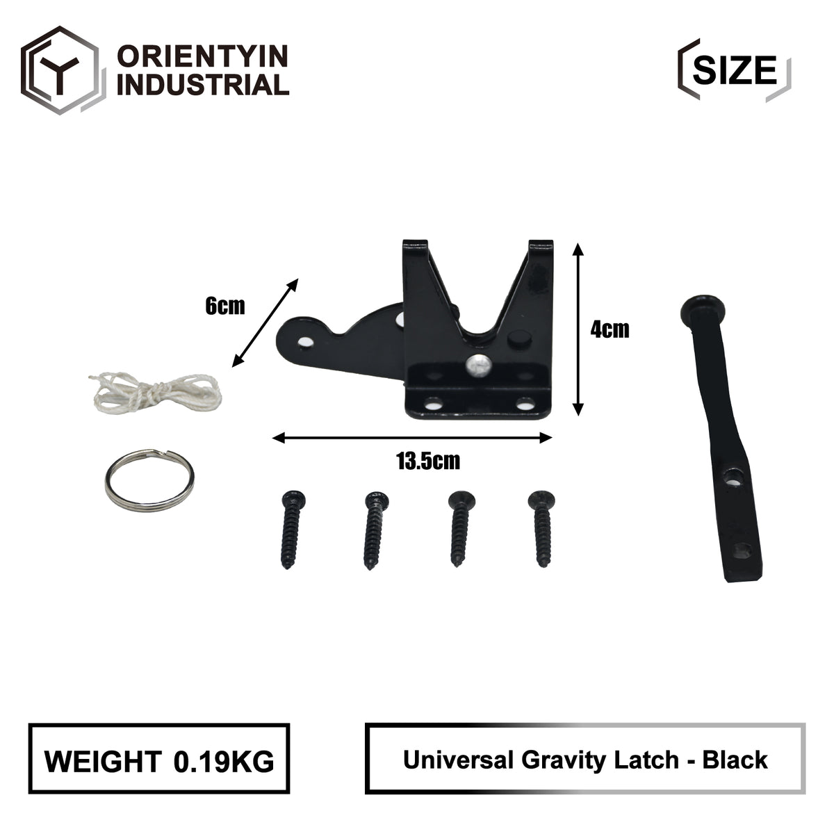 Universal Gravity Latch - Black