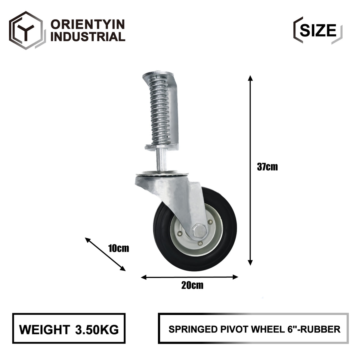 Spring-Loaded Self-Leveling Gate Wheel - Suitable for Various Heavy-Duty Gates