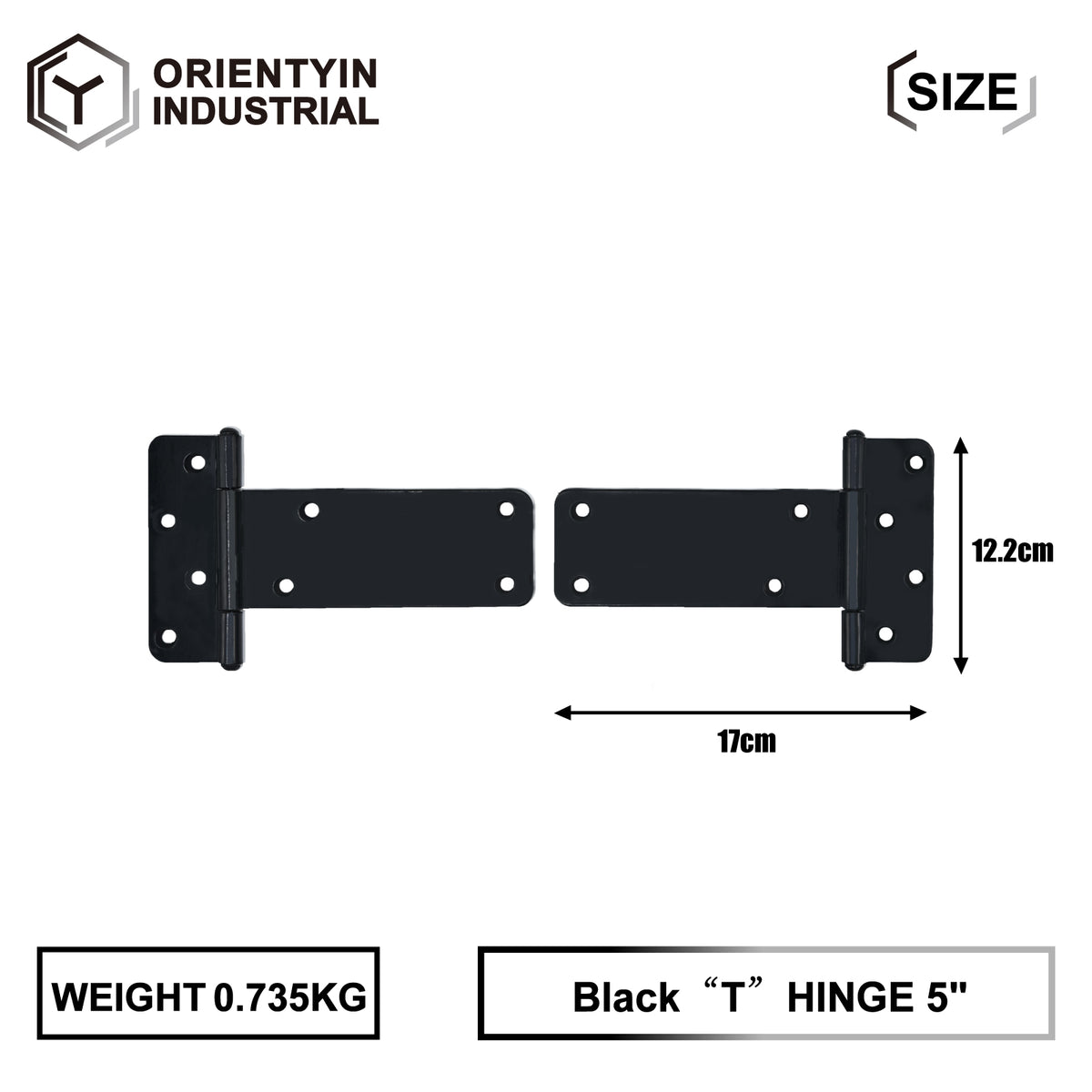 High durability black hinge kit
