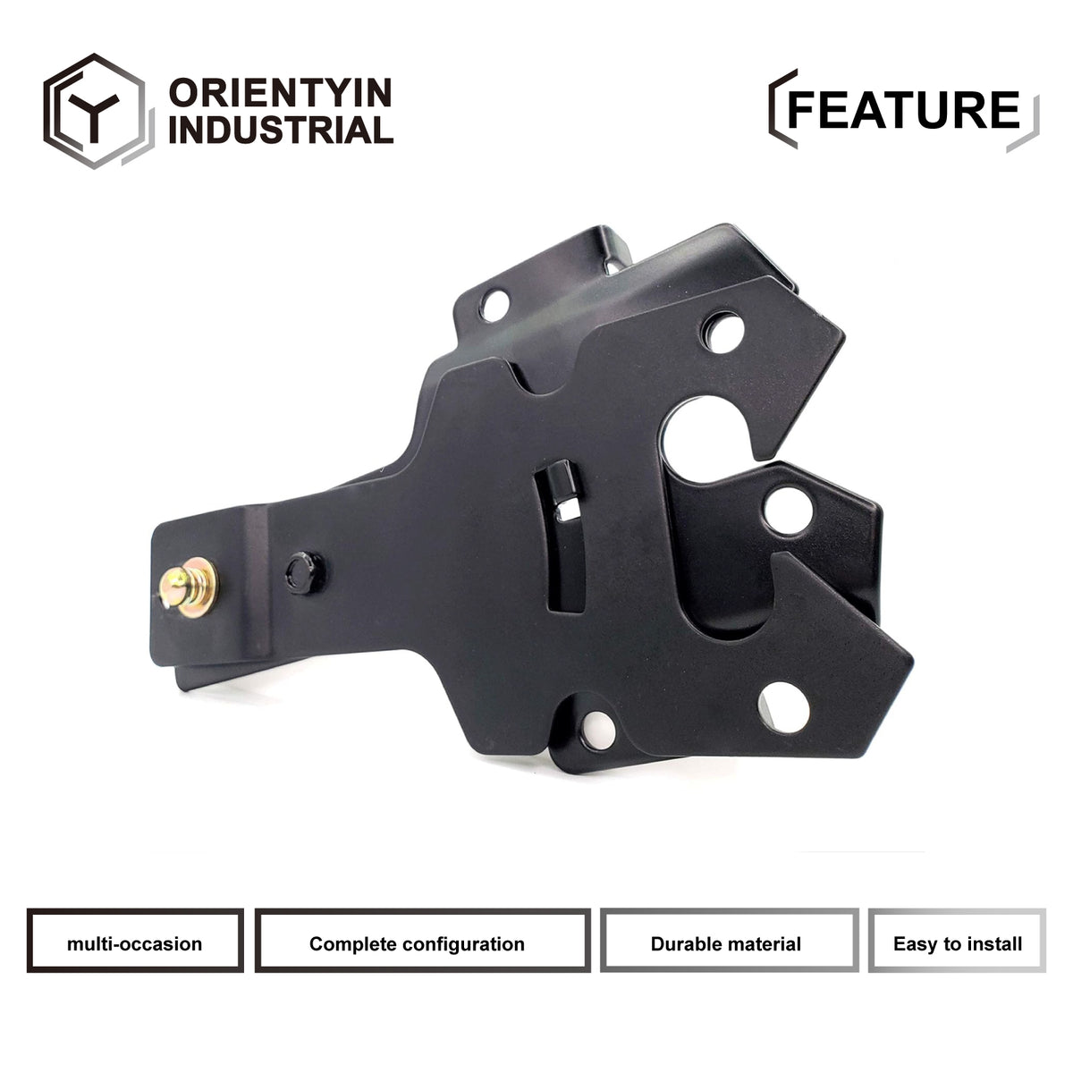 Black Decorative Gate Latch Set - Classic Design, Suitable for Garden and Pedestrian Gates
