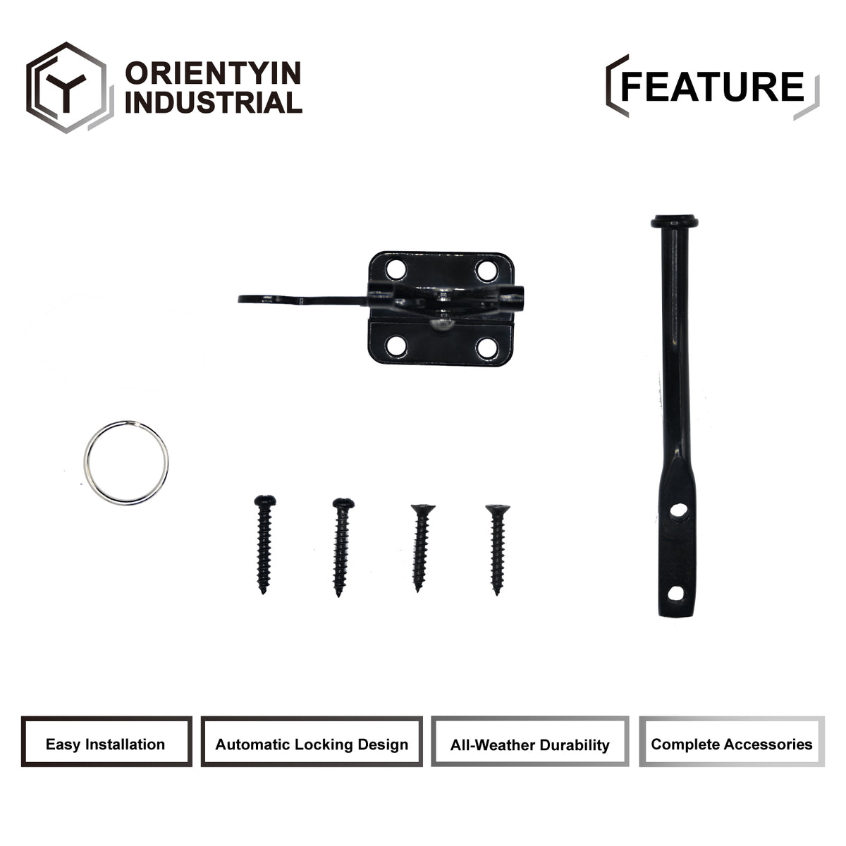 Universal Gravity Latch - Black