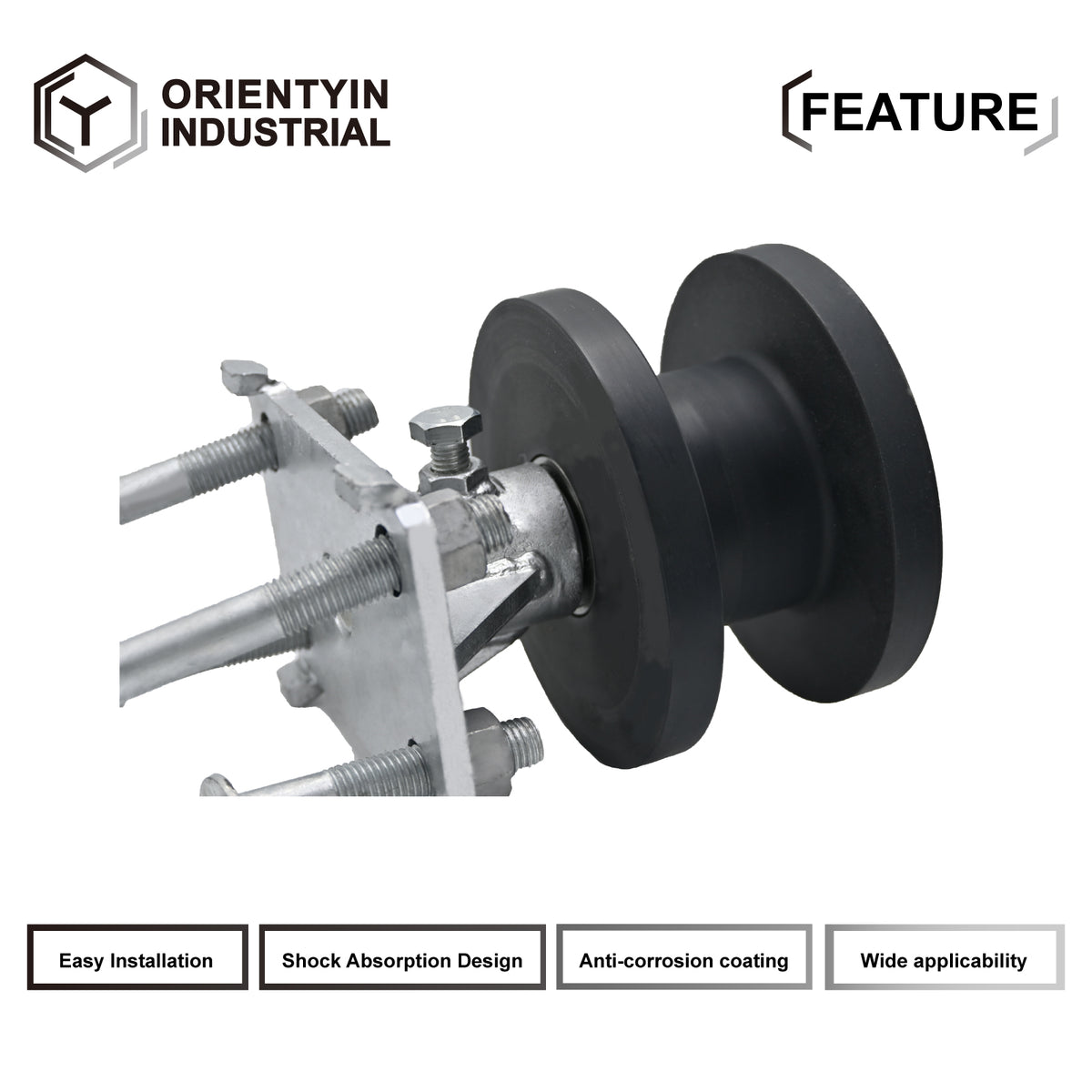 4"X2"SQ NYL ROLLER