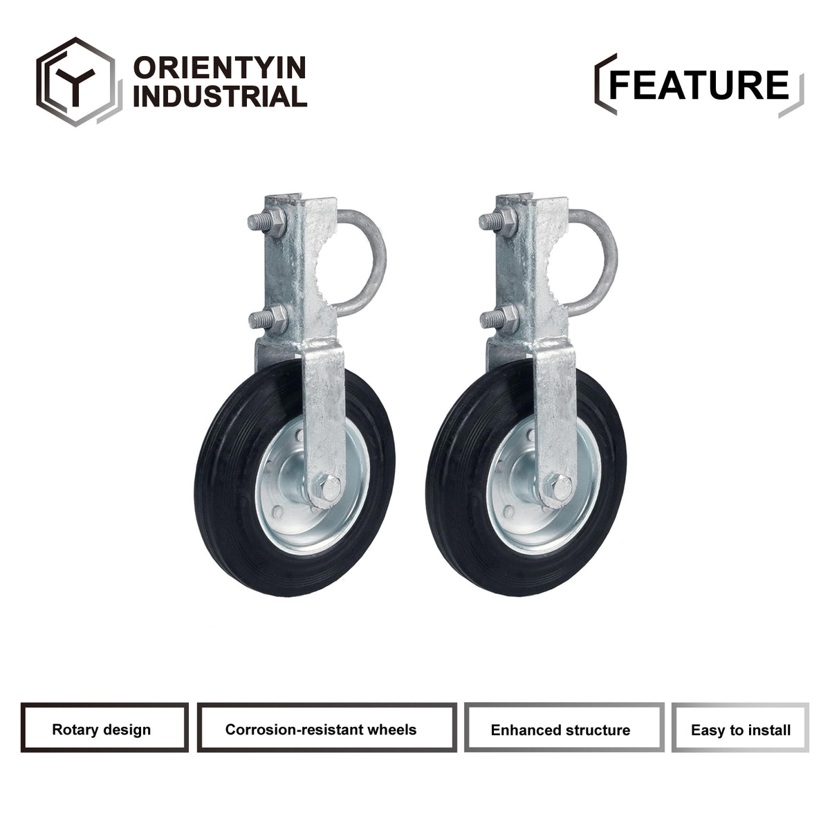 High Durability Swivel Gate Wheel - Dual Wheel Design Suitable for All Types of Gates