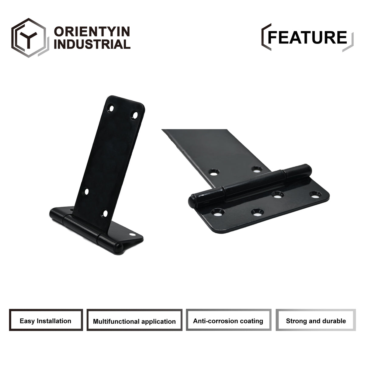 High durability black hinge kit