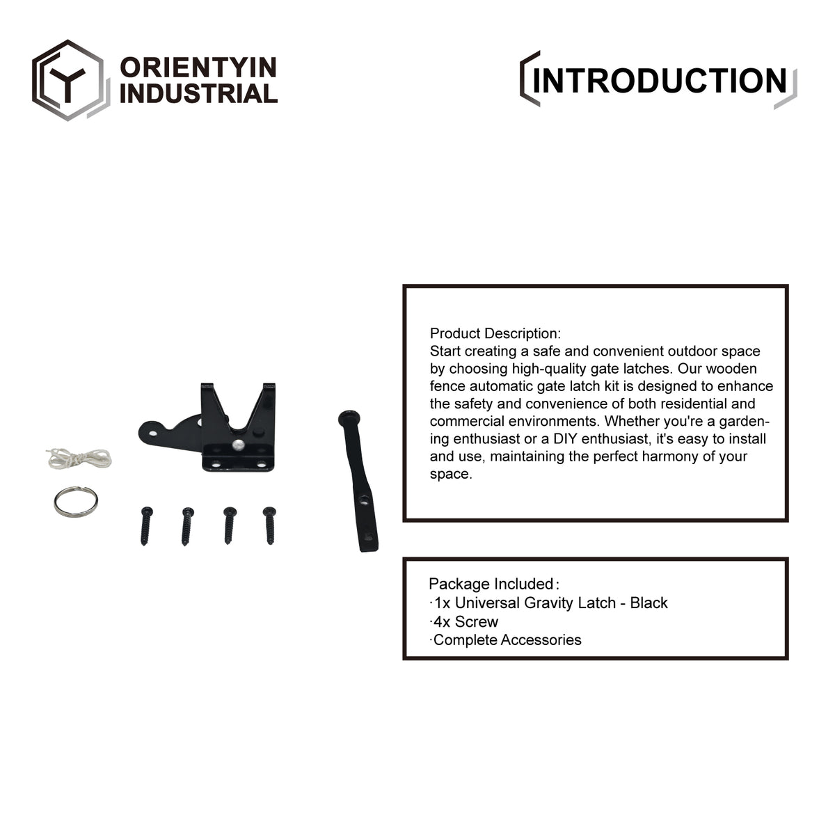 Universal Gravity Latch - Black