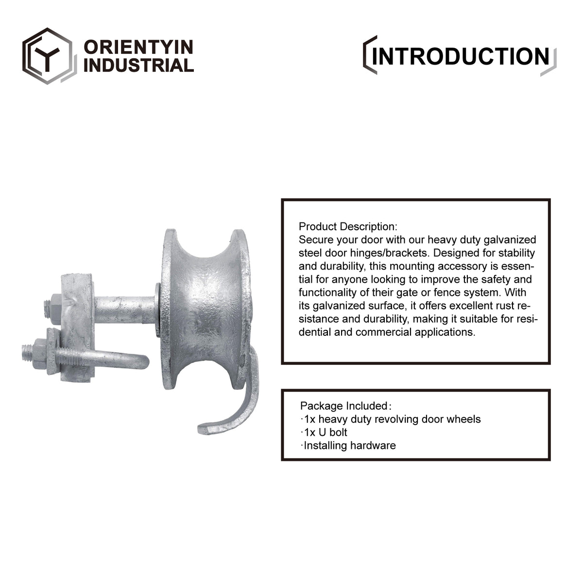 Heavy-Duty Galvanized Steel Gate Hinge/Bracket - Reliable and Robust Mounting Solution for Gates and Fences