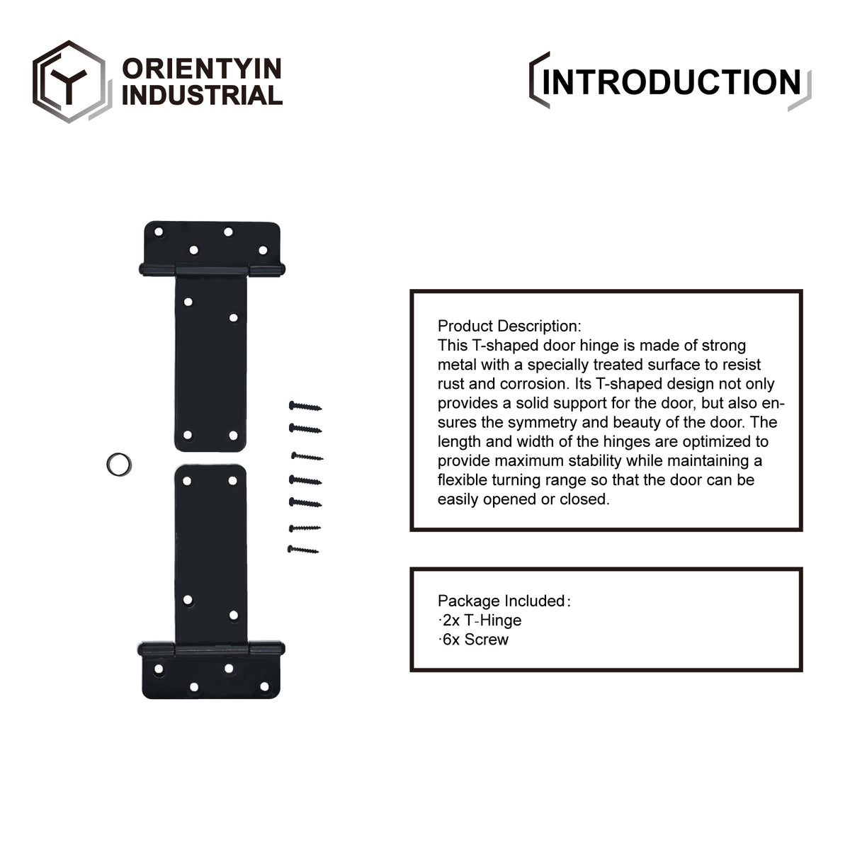 High durability black hinge kit