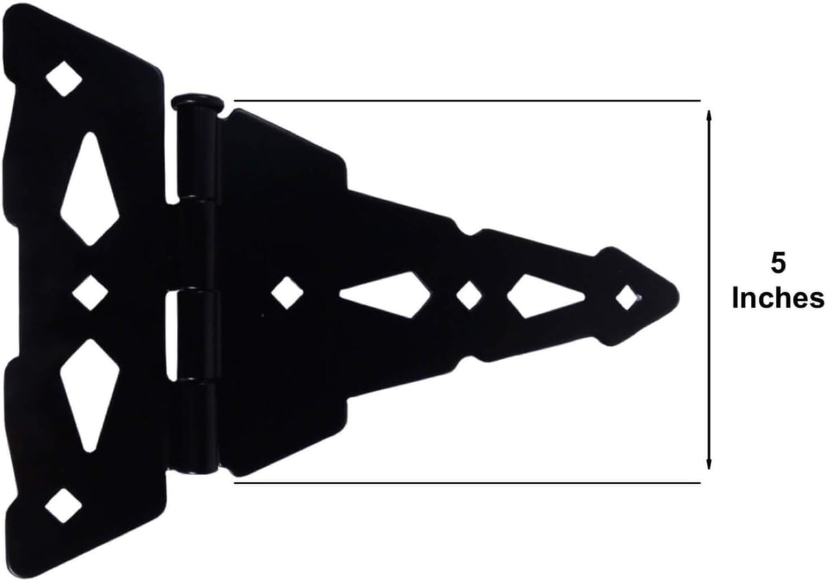 Black Decorative Gate Latch Set - Classic Design, Perfect for Garden and Pedestrian Gates
