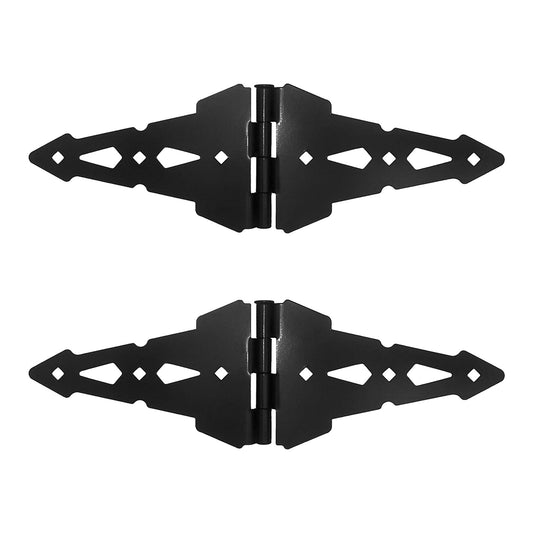 Black Hinge Set - Durable Hardware for Doors and Gates