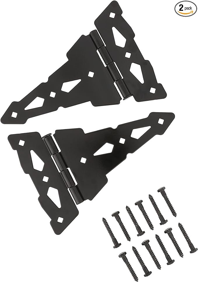 Black Decorative Gate Latch Set - Classic Design, Perfect for Garden and Pedestrian Gates