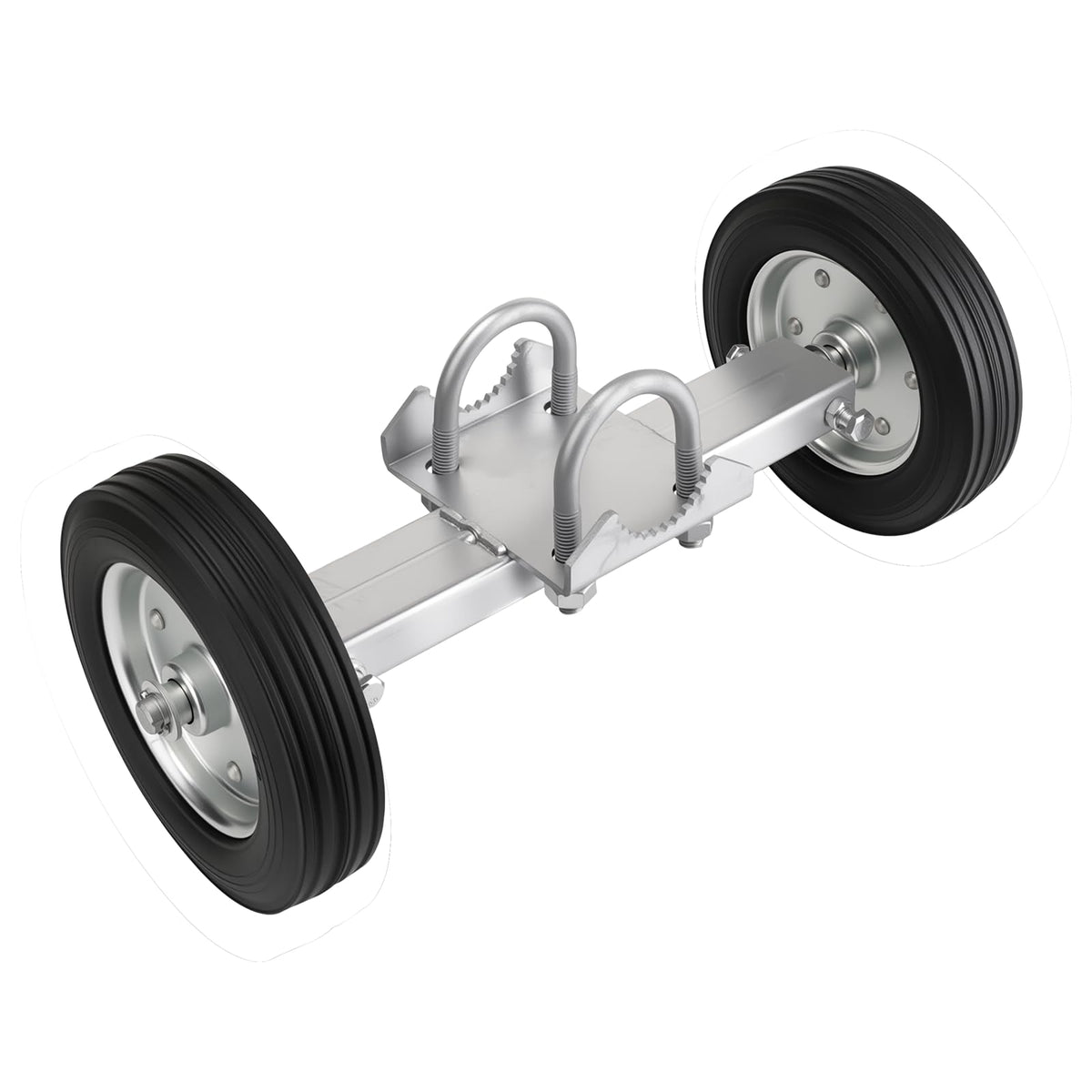 Adjustable Sliding Gate Wheel, 6" Tensioner Set with Mounting Bracket and U-Bolts - Premium Gate Accessory for Smooth Operation, Rubber Wheels for Metal Tube Gates and Driveway Gates
