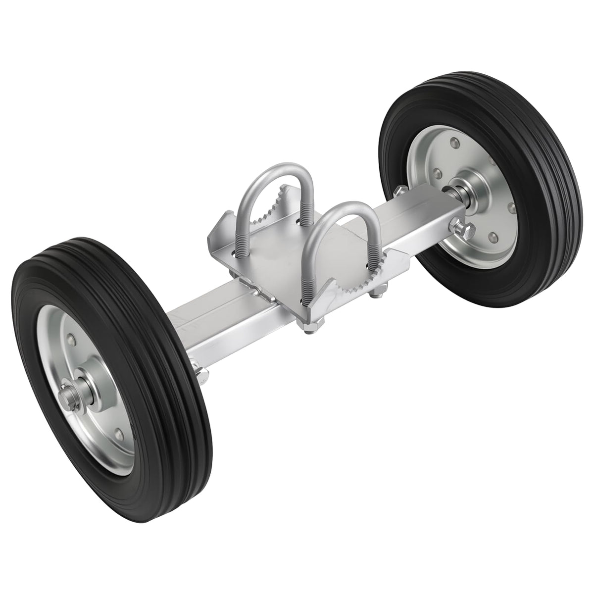 Adjustable Sliding Gate Wheel, 8" Tensioner Set with Mounting Bracket and U-Bolts - Premium Gate Accessory for Smooth Operation, Rubber Wheels for Metal Tube Gates and Driveway Gates