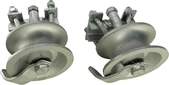 Heavy-Duty Swivel Gate Wheel Set with Spring-Loaded Shock Absorption