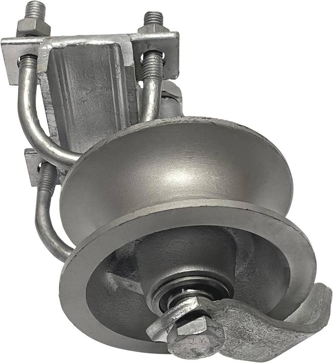 Heavy-Duty Swivel Gate Wheel Set with Spring-Loaded Shock Absorption