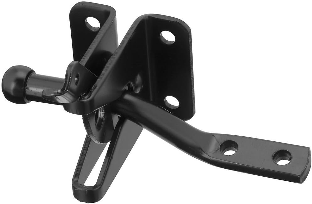 Black Self-Closing Gate Latch Set - Automatic Closing Design, Suitable for Various Garden Gates